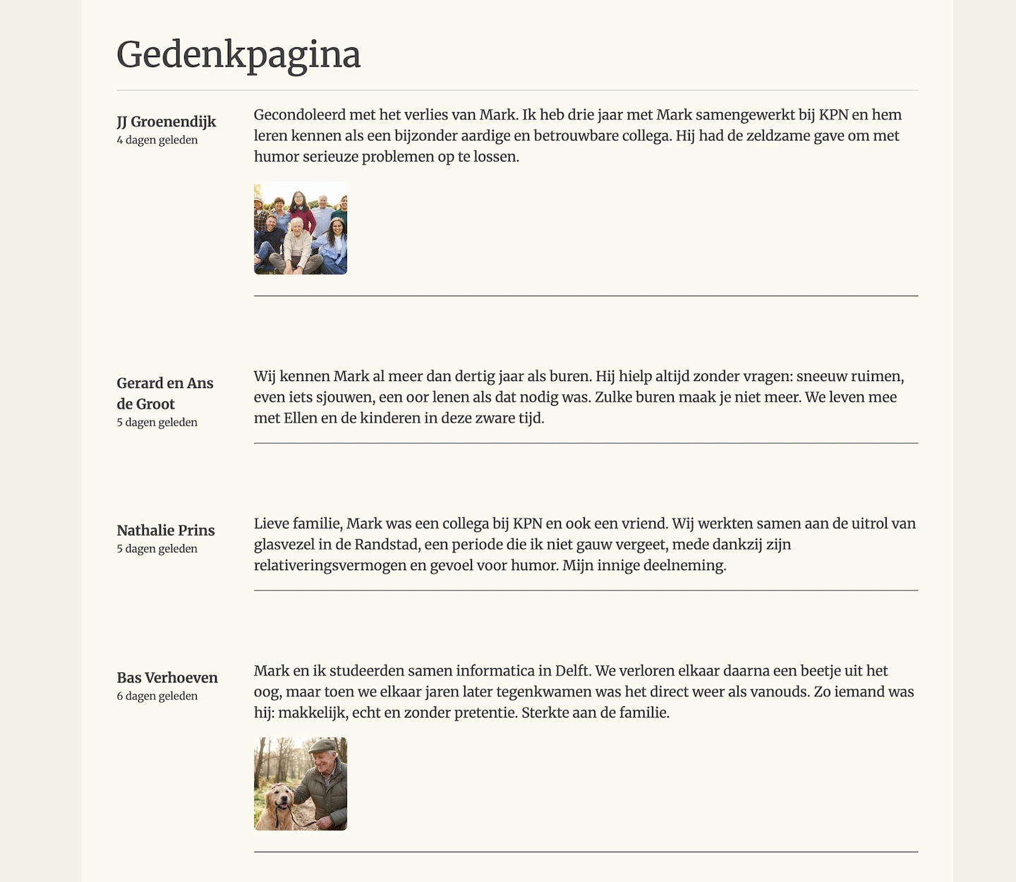 online gedenkpagina