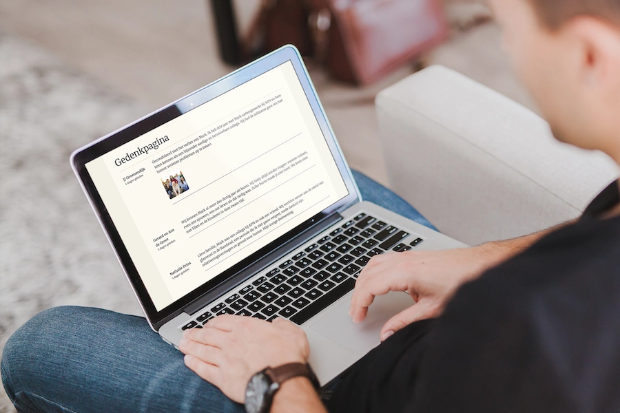 Online gedenkpagina: een blijvende herinnering
