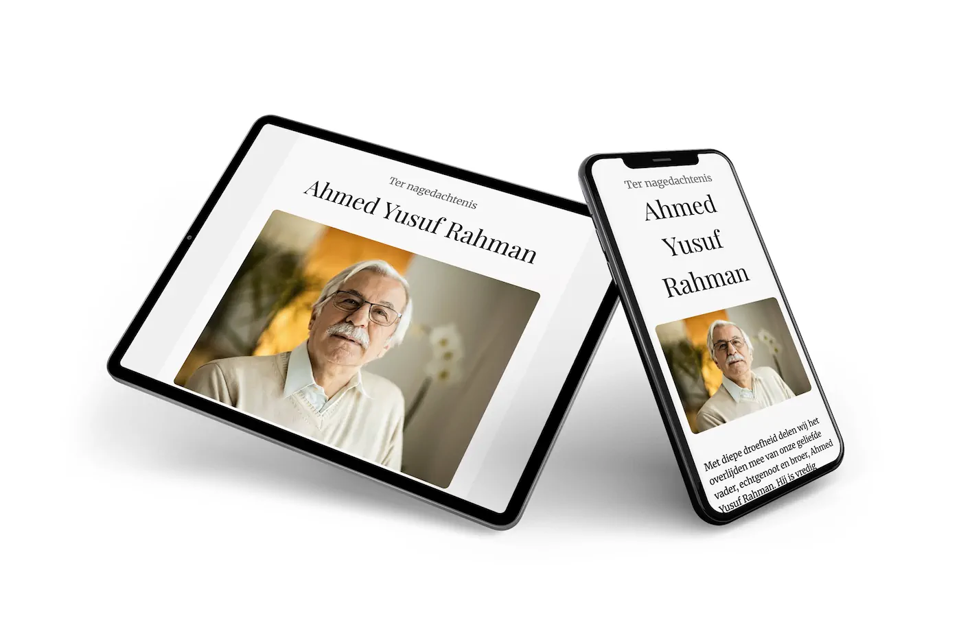 Islamitische online rouwkaart &ndash; voorbeeld 2